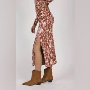 Sage the Label TWILIGHT SIDE SHIRRED KNIT MAXI SKIRT